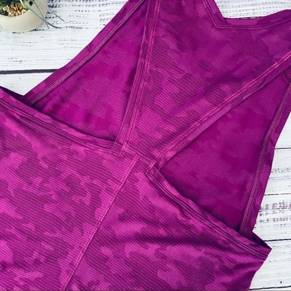 Lululemon Fuscia Camo Tank - Picture 6 of 7